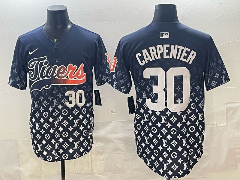 Men 2026 Detroit Tigers #30 Carpenter Blue Game Nike MLB Jersey 04->detroit tigers->MLB Jersey